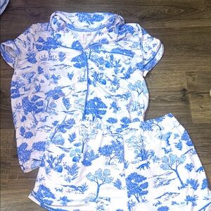 Blue and White Kids Pajama Set